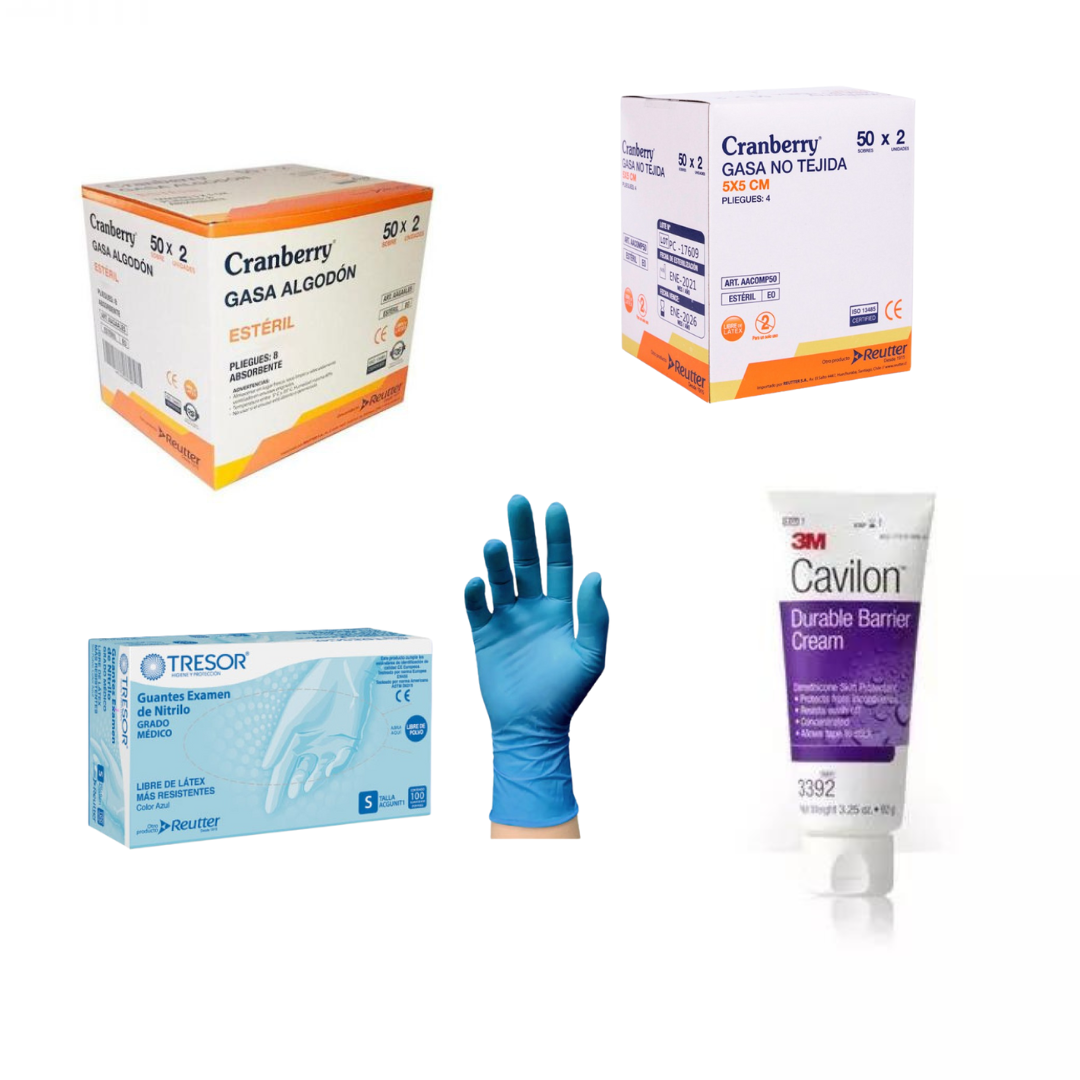 Pack Cuidado de Heridas /Cavilon Crema + 2 x Guantes+ 2x Gasa