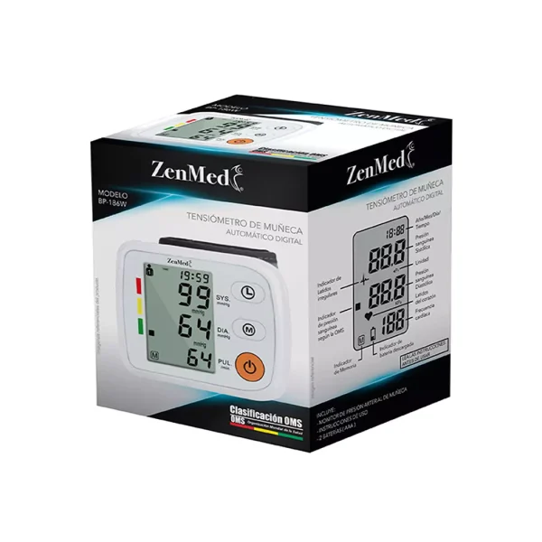Descubre el tensiómetro de muñeca Zenmed, un dispositivo indispensable para monitorizar tu presión arterial de manera precisa y conveniente.